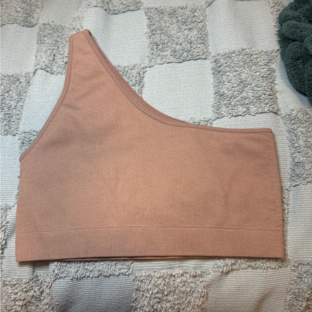 SET Active One-Shoulder Bra in Tan - Picture 3 of 4